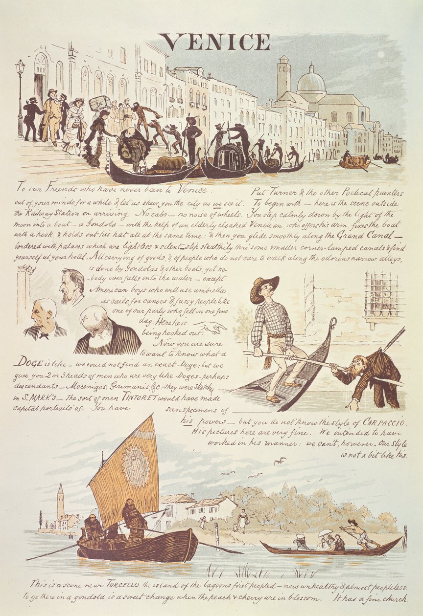 Venetië, met cartoon schetsen door Randolph Caldecott