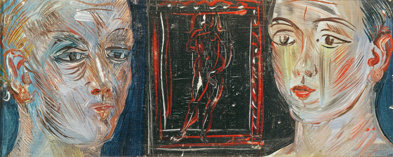 Hoofden van twee vrouwen (olieverf op doek) door Raoul Dufy