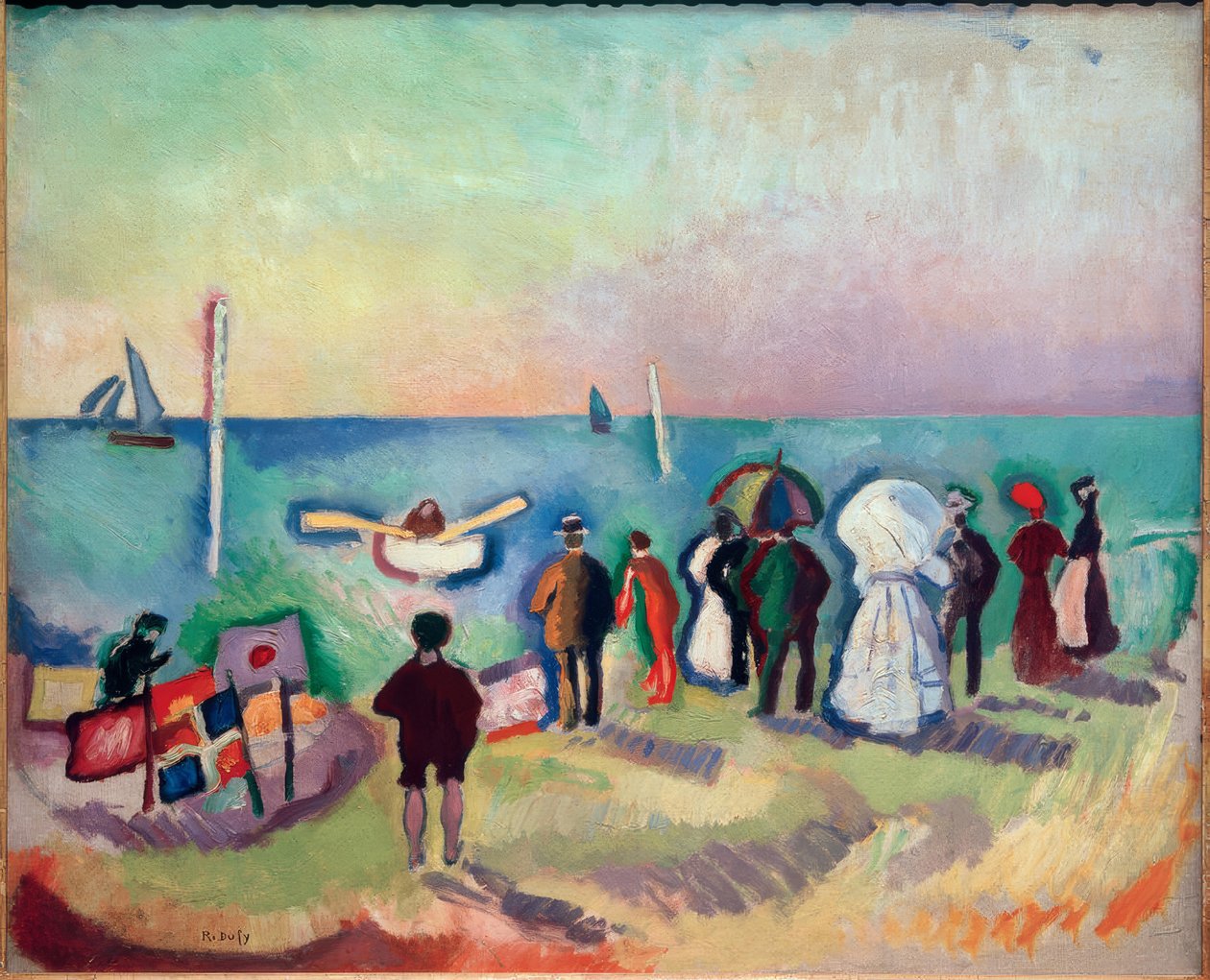 Strand Sainte-Adresse door Raoul Dufy