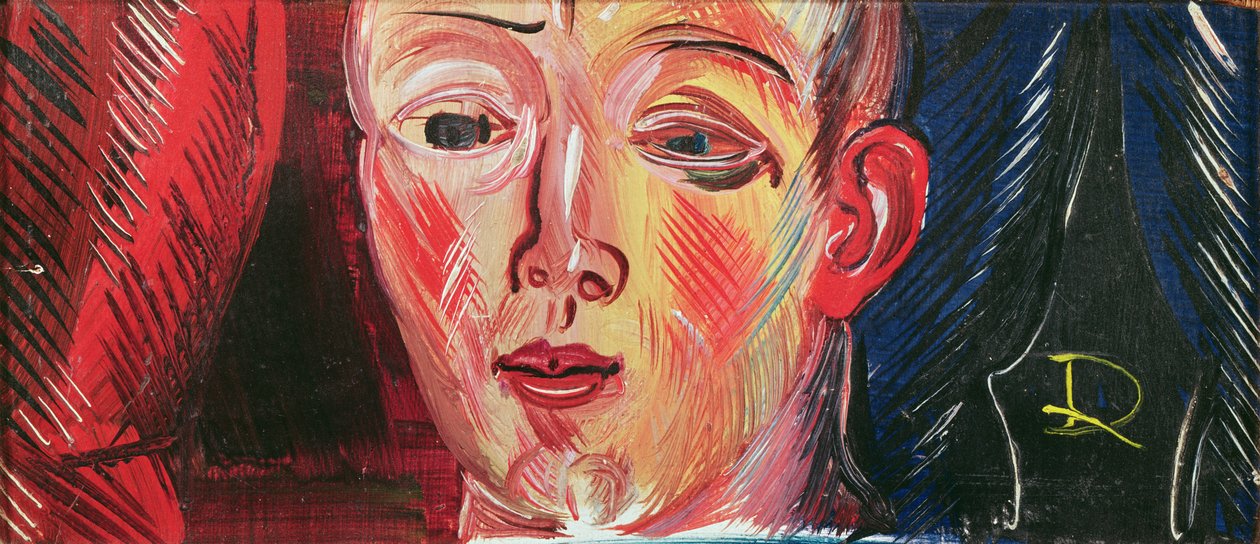 Portret (olieverf op doek) door Raoul Dufy
