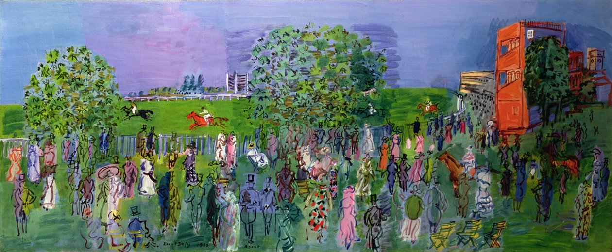 Rennen op Ascot: de Royal Enclosure door Raoul Dufy