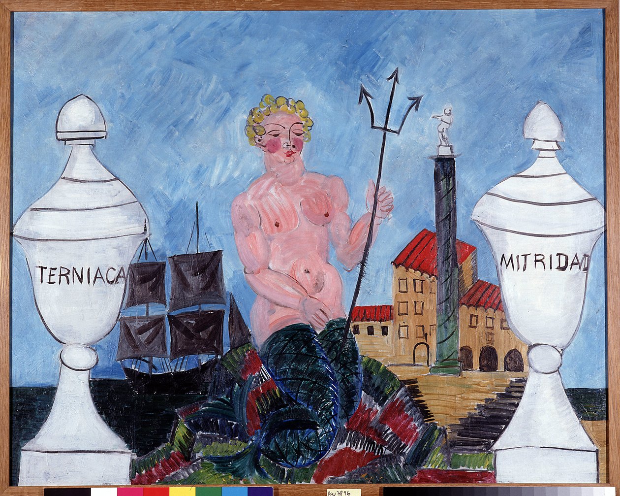 Sirene met drietand door Raoul Dufy