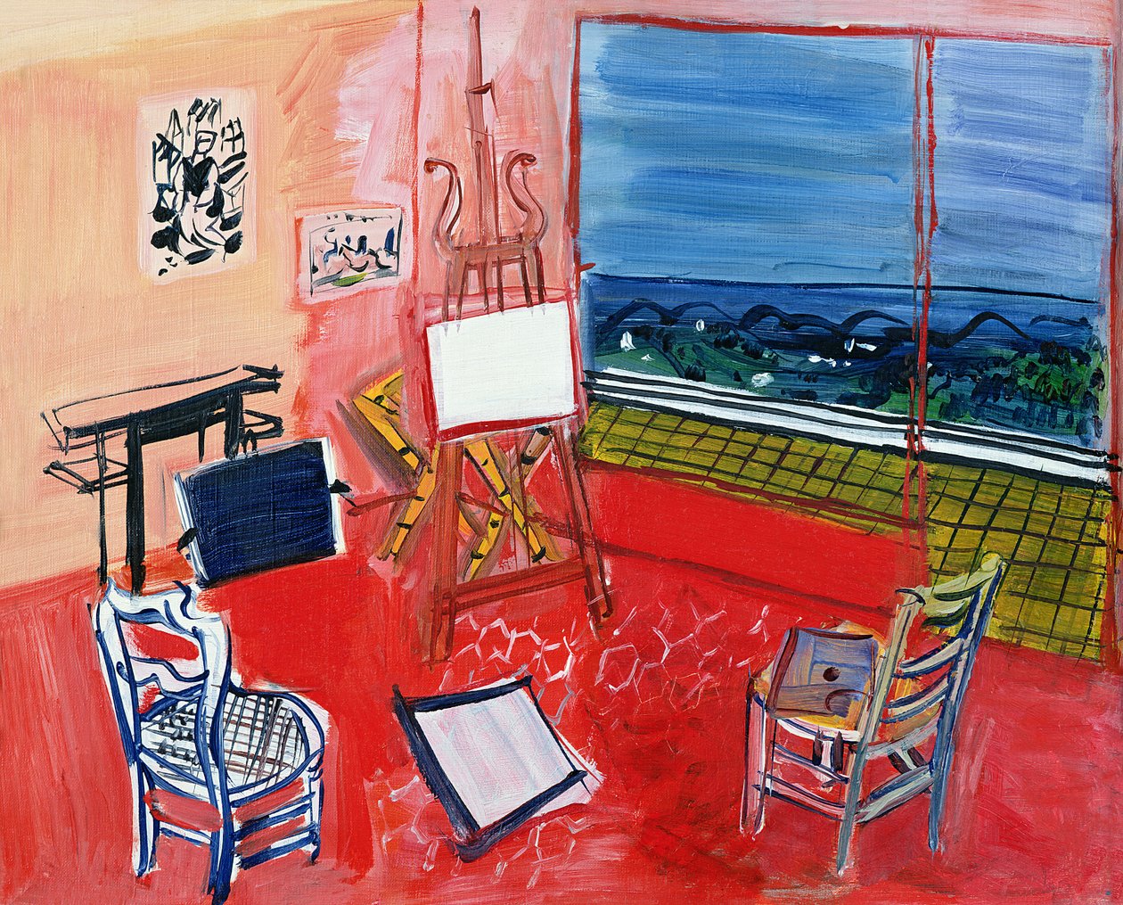 Studio in Vence (olieverf op doek) door Raoul Dufy