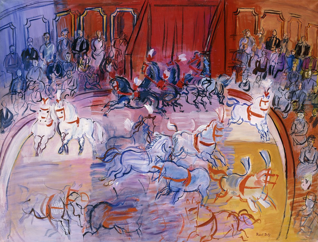 De grote tent, c.1935 (olieverf op doek) door Raoul Dufy