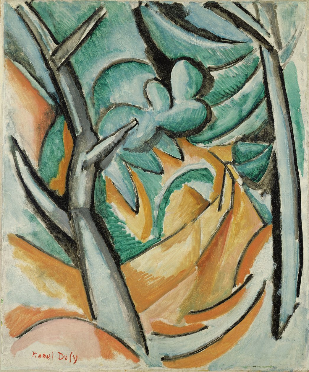 De groene bomen door Raoul Dufy