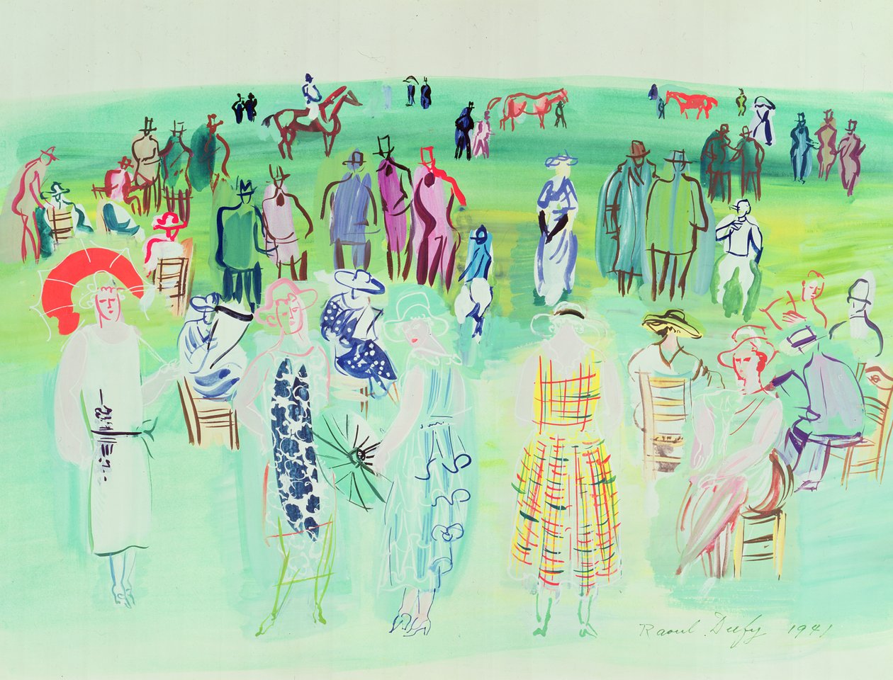 De Poiret-modellen bij de races door Raoul Dufy