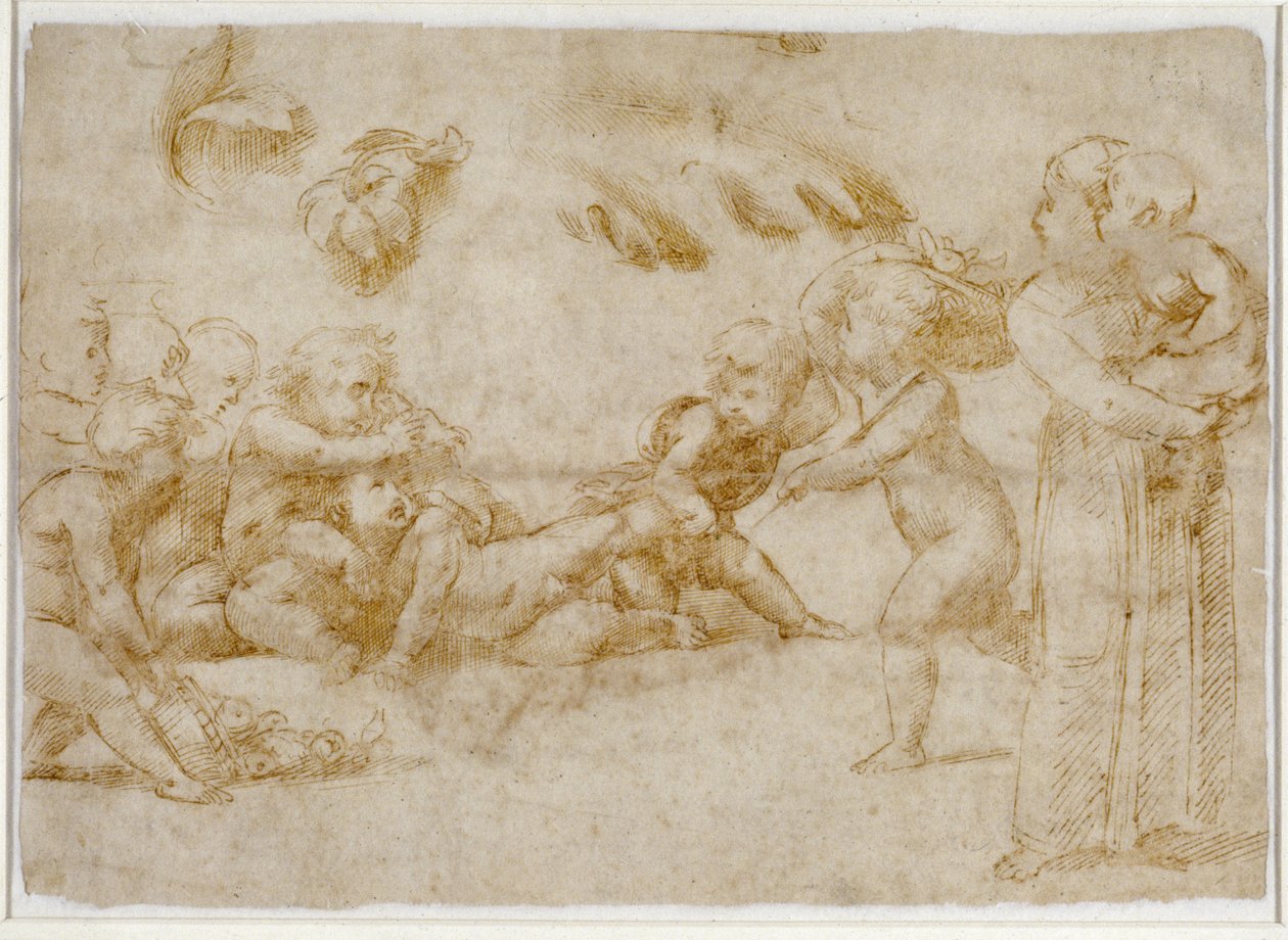 Amorini aan het spelen door Raffaello Sanzio Raphael