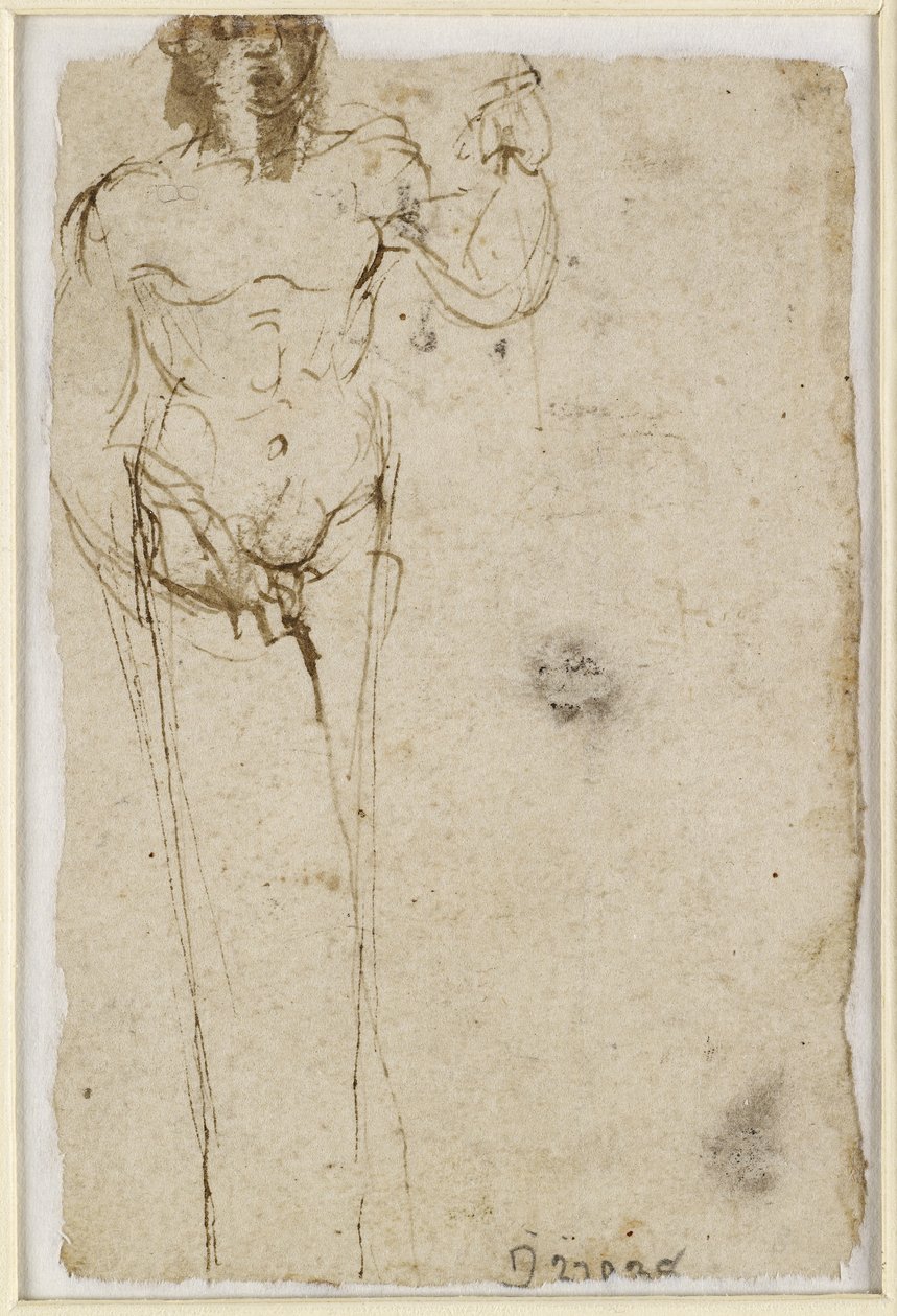 Studie van een Herm (achterzijde) door Raffaello Sanzio Raphael