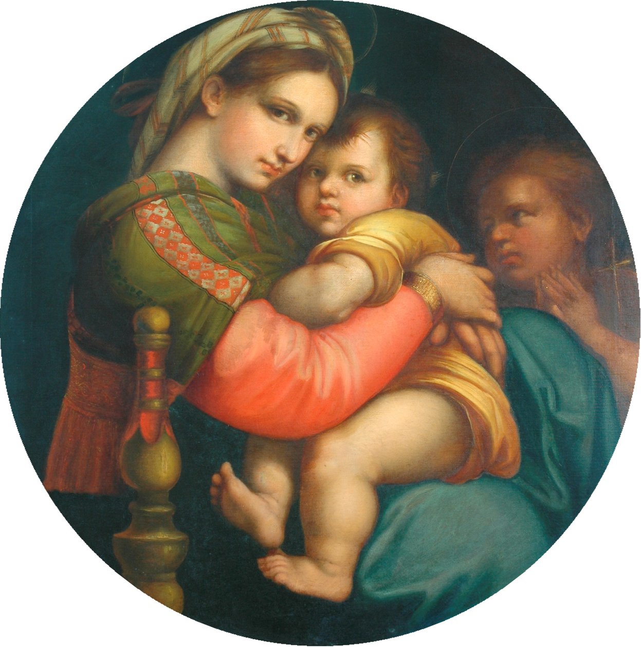 Kopie van Madonna en Kind (Madonna della Sedia) door after Raphael