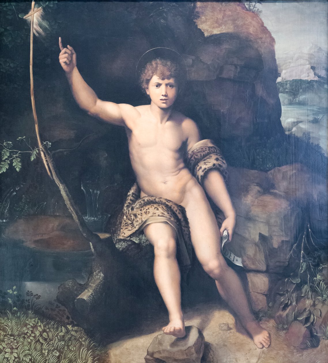 Sint Johannes de Doper door Raphael (1483 1520) (after)