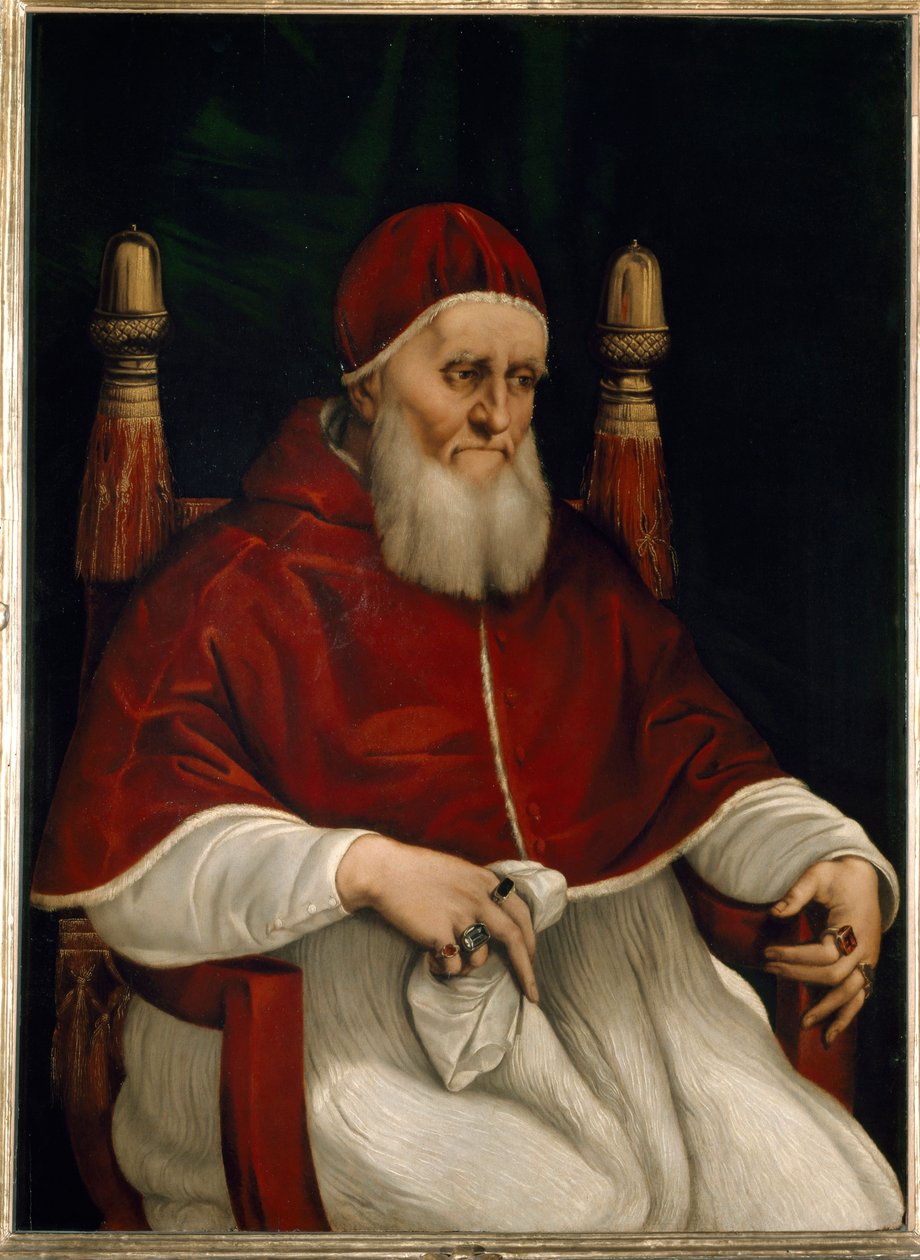 Portret van paus Julius II door Raphael