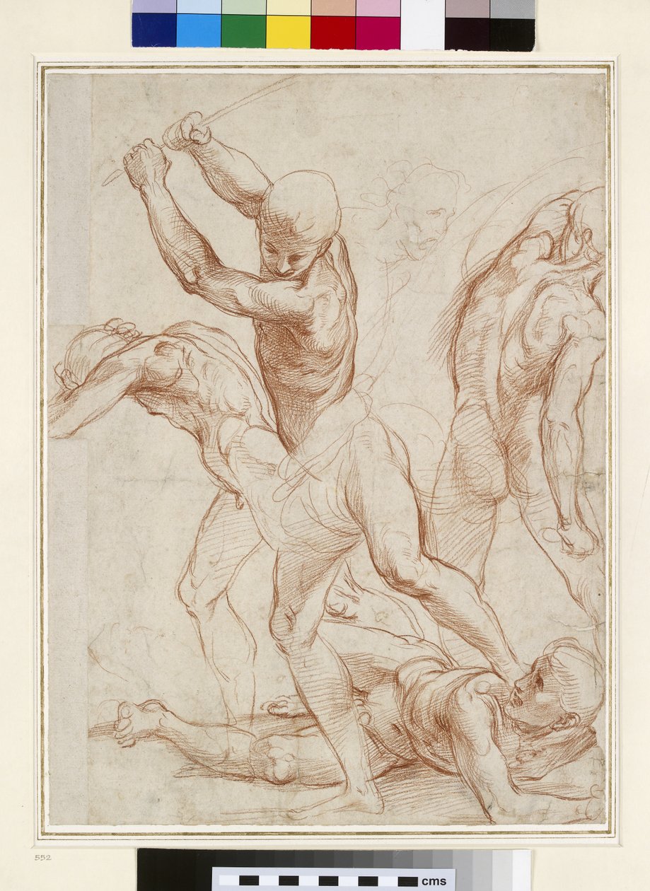 Gevecht van naakte Mannen door Raffaello Sanzio Raphael