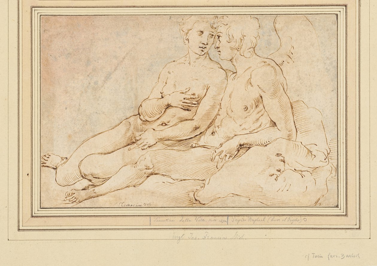 Cupido en Psyche, ca. 1540 door Raphael