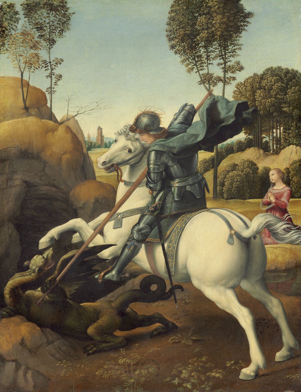 Sint Joris en de Draak, c.1506 door Raphael