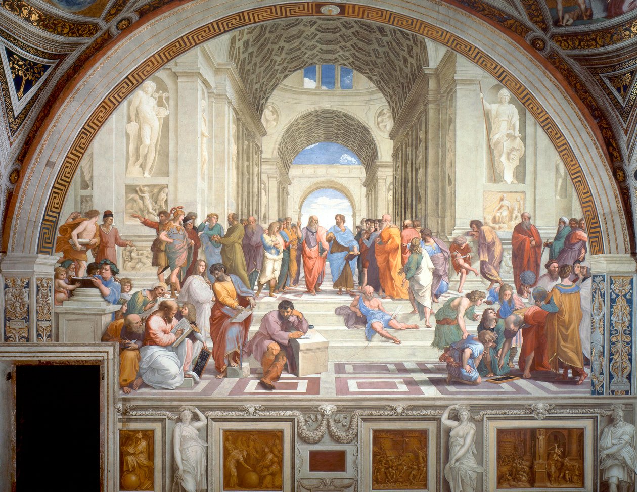 De School van Athene, 1509-1511 door Raphael