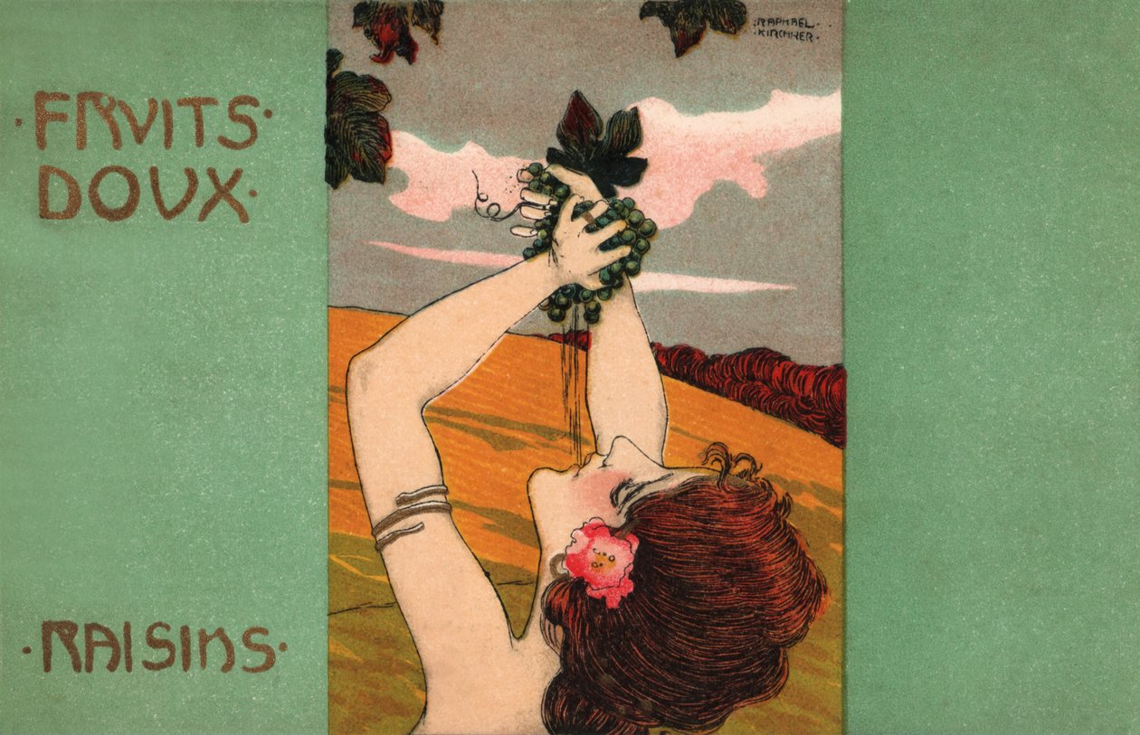 Druiven, c.1900 (illustratie) door Raphael Kirchner