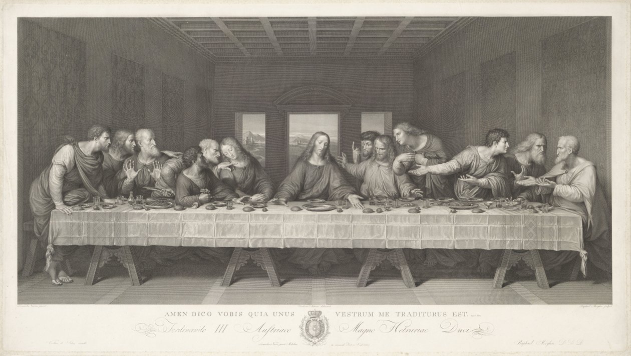 Het laatste avondmaal door Raphael Morghen