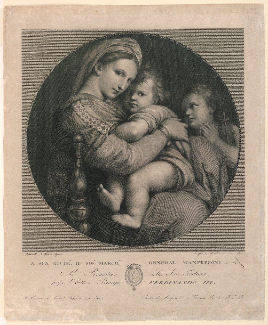 De Madonna della Sedia door Raphael Morghen