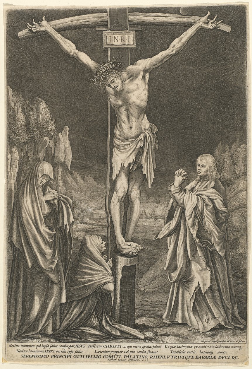 De kleine kruisiging, 1605 door Raphael Sadeler