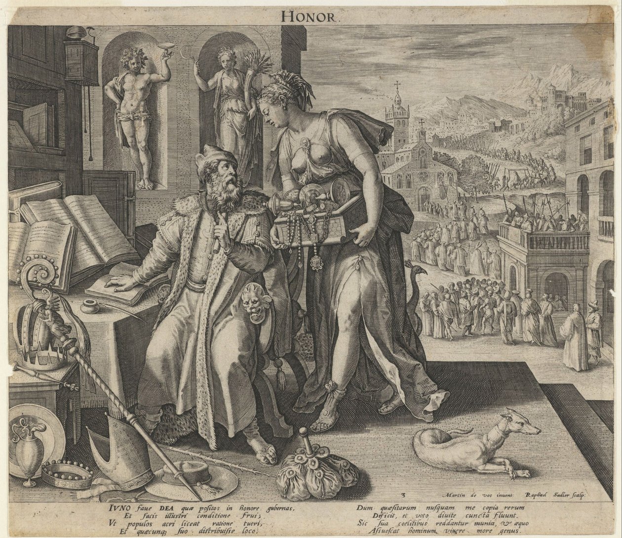 Eer, 1591 door Raphael Sadeler the Elder
