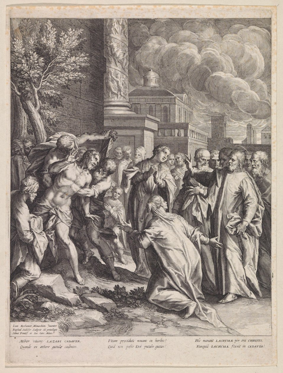 Opwekking van Lazarus door Raphaël Sadeler (I)