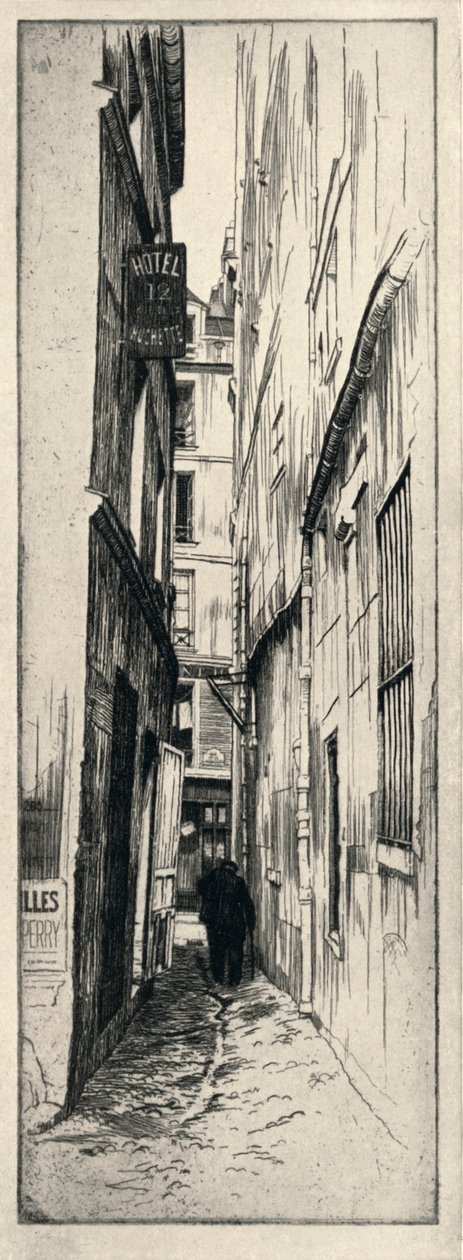 Rue du Chat Qui Peche, 1915 door Raymond Ray Jones