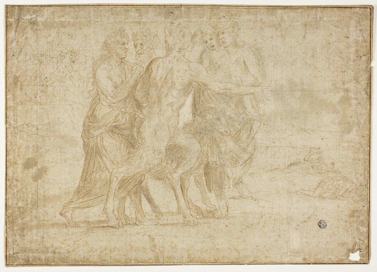 Faun en nimfen door Raymond de Lafage
