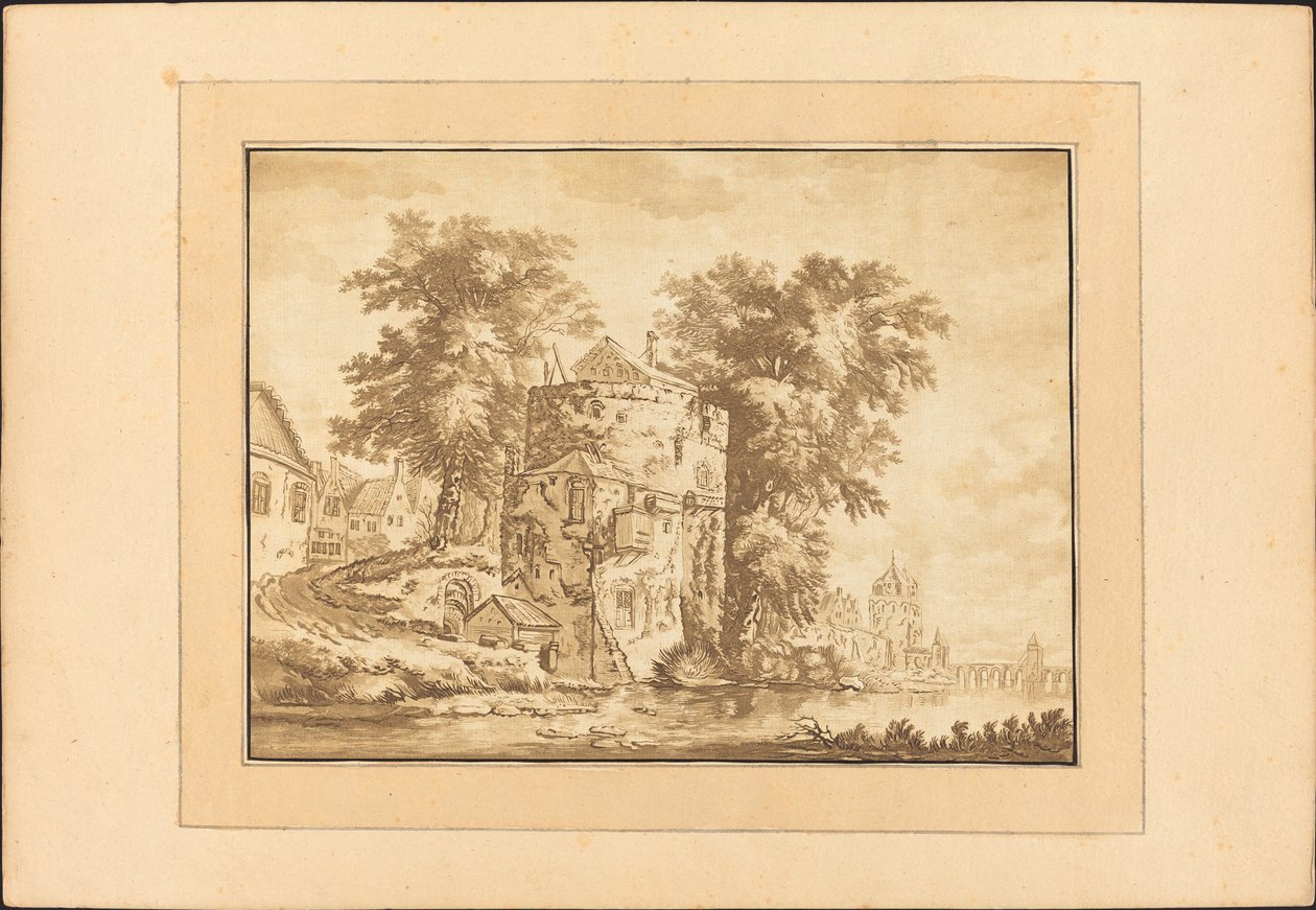 Nederlands landschap door Regina Schönecker after Abraham Rademaker