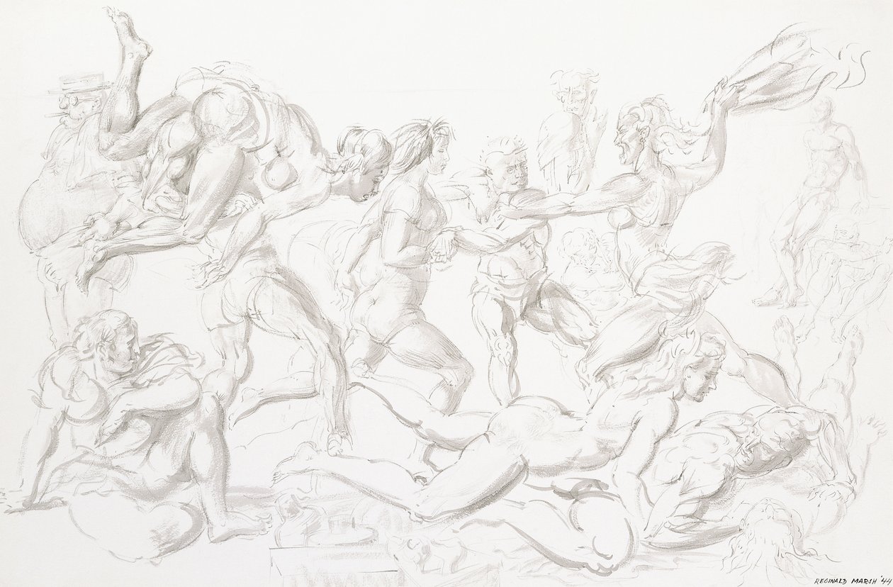 Acrobaten door Reginald Marsh