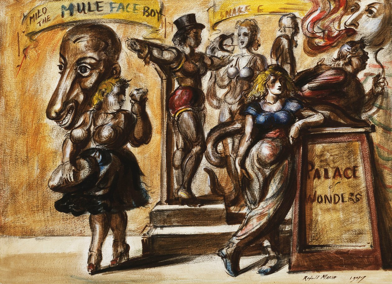 Paleis der Wonderen door Reginald Marsh