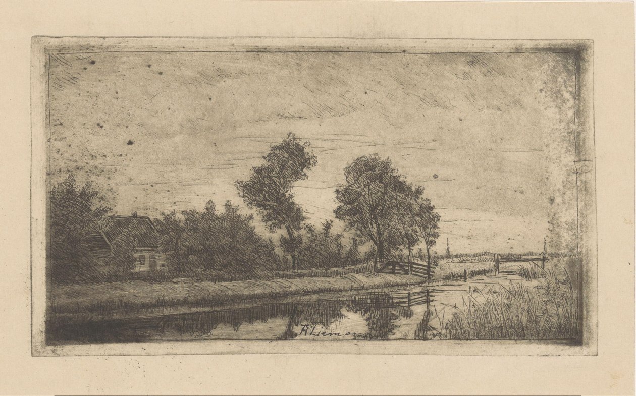 Rivierlandschap door Reijer Lieman
