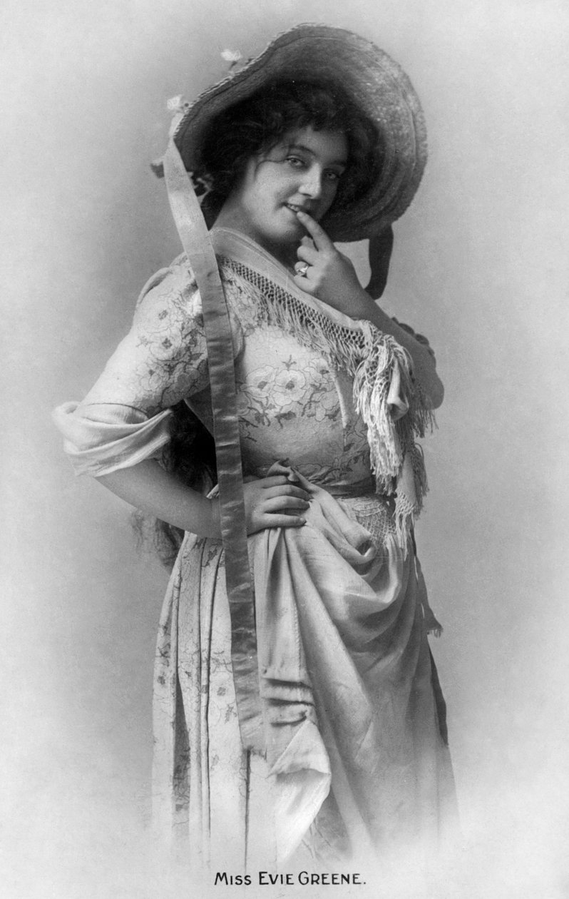 Evie Greene 1876-1917, Engelse actrice, 1905 door Reinhold Thiele