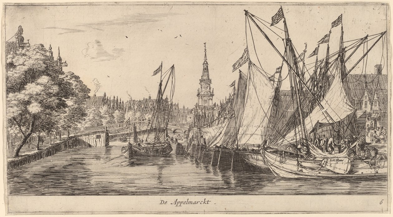 Appelmarkt door Reinier Nooms, called Zeeman