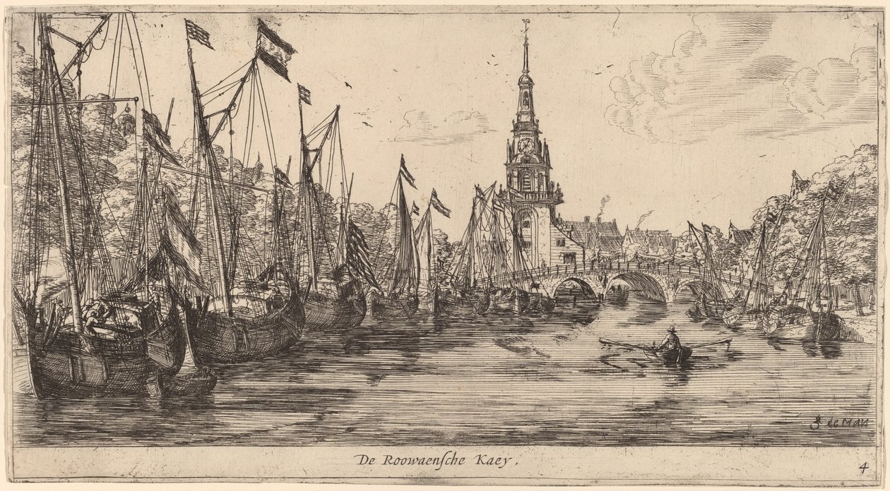 Roowaensche Kade door Reinier Nooms, called Zeeman