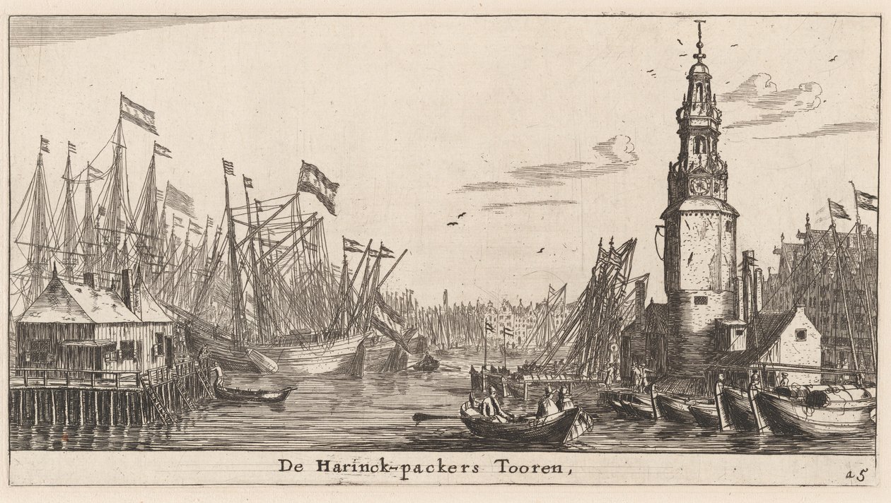 De Haringpakkers Toren in Amsterdam door Reinier Nooms, called Zeeman