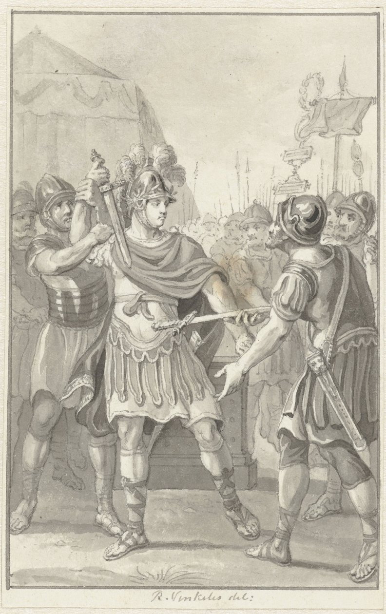 Germanicus zweert trouw aan Tiberius door Reinier Vinkeles (I)