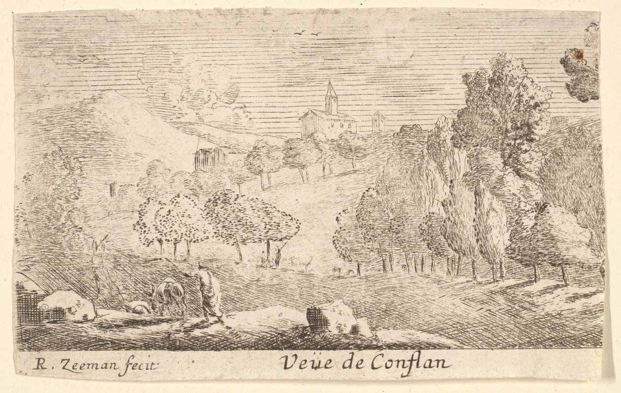 Gezicht op Conflans door Reinier Zeeman