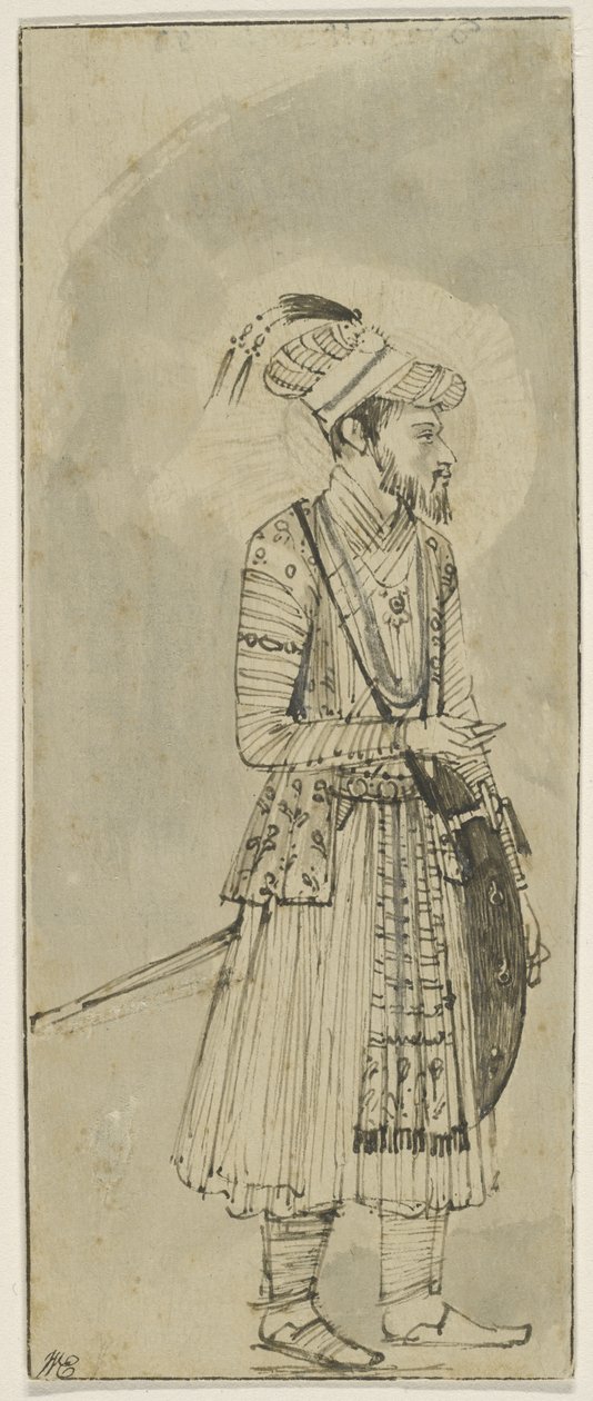 Kopie van een Mughal miniatuur door Rembrandt van Rijn