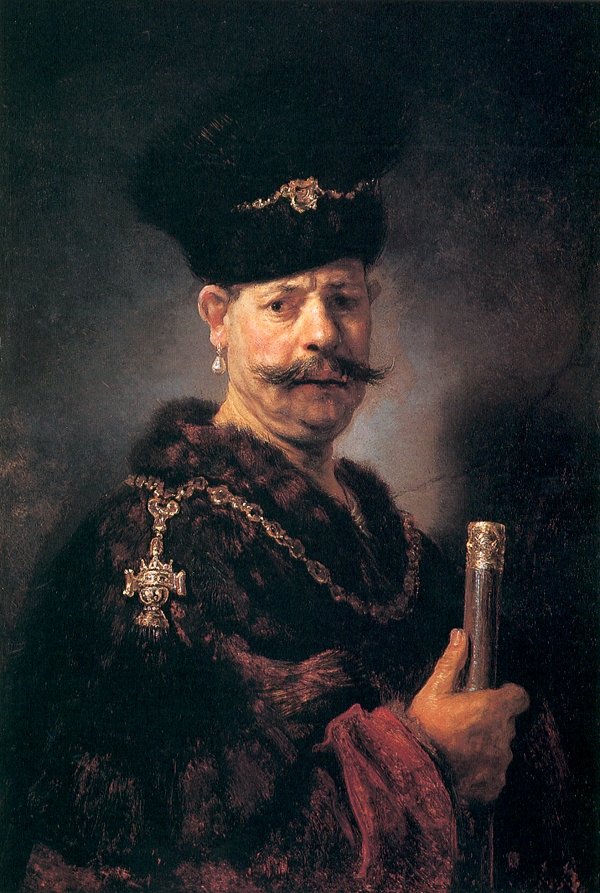 Een Poolse edelman door Rembrandt van Rijn