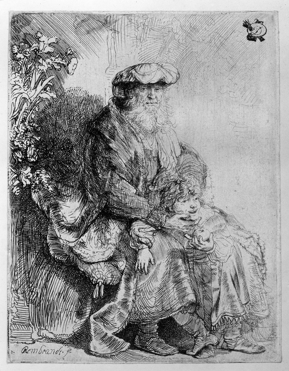 Abraham houdt de jonge Isaac vast, c.1637 door Rembrandt van Rijn