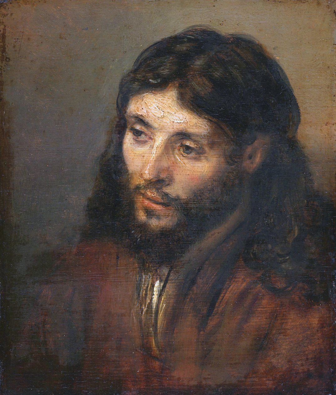 Hoofd van Christus door Rembrandt van Rijn