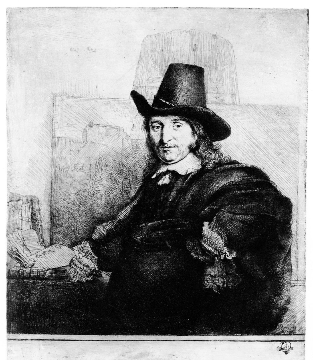 Jan Asselyn, ca. 1647 door Rembrandt van Rijn