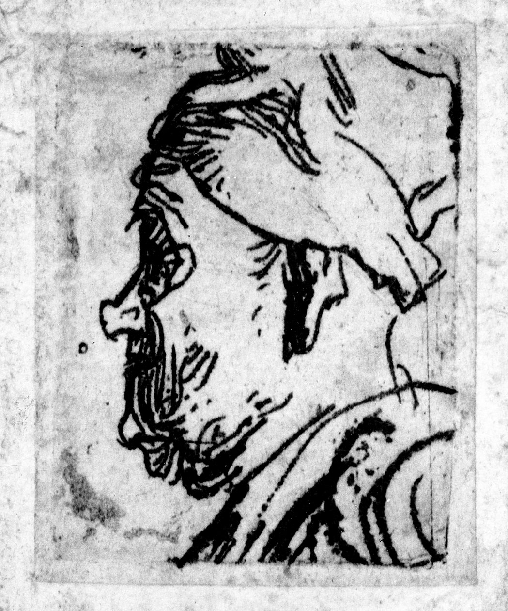 Oude man met een wipneus, c.1629 door Rembrandt van Rijn