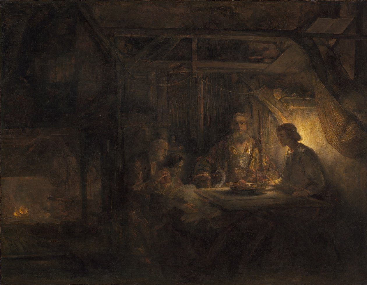 Philemon en Baucis door Rembrandt van Rijn