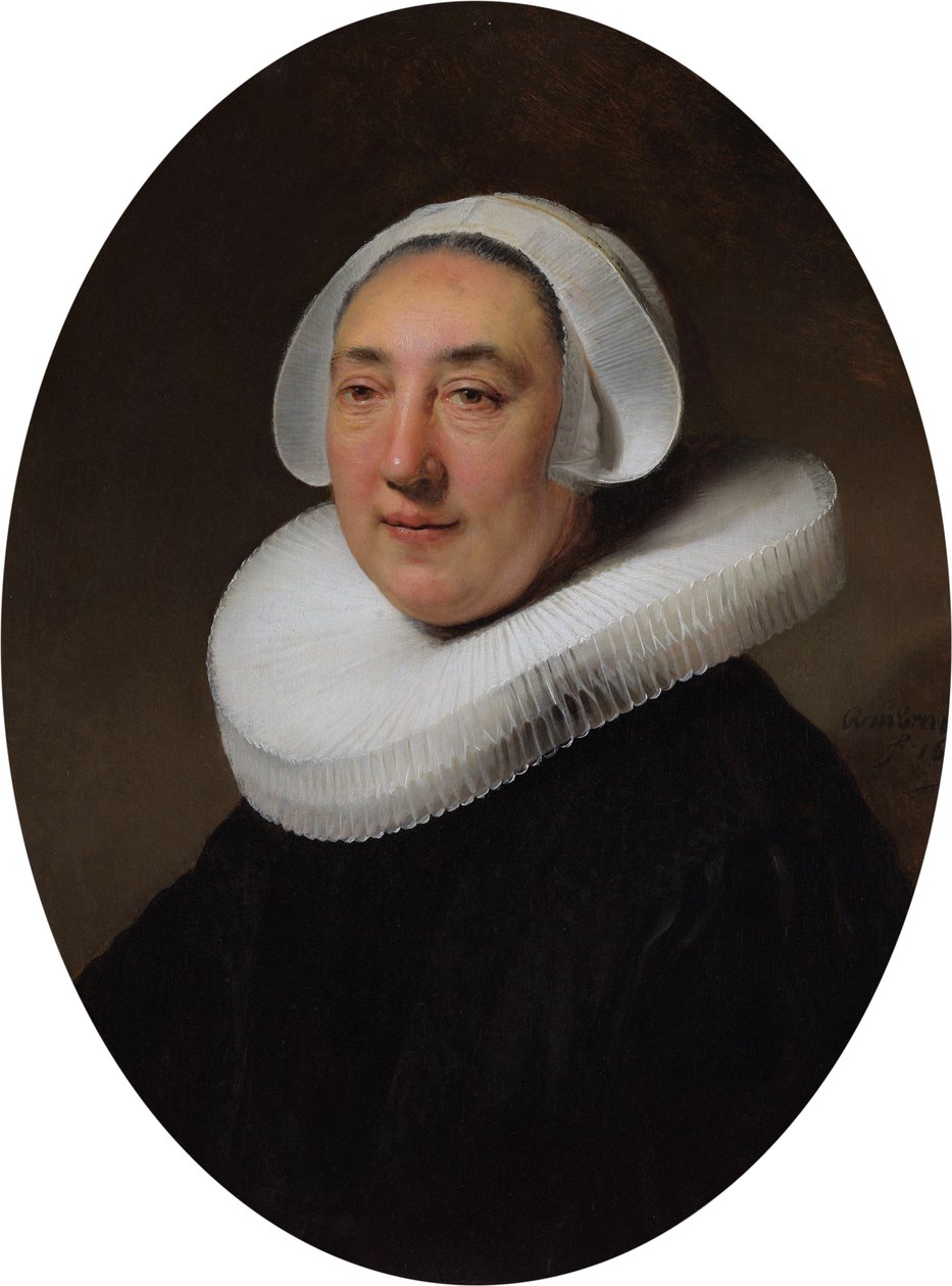 Portret van Haesje Jacobsdr. van Cleyburg (....-1641) door Rembrandt van Rijn