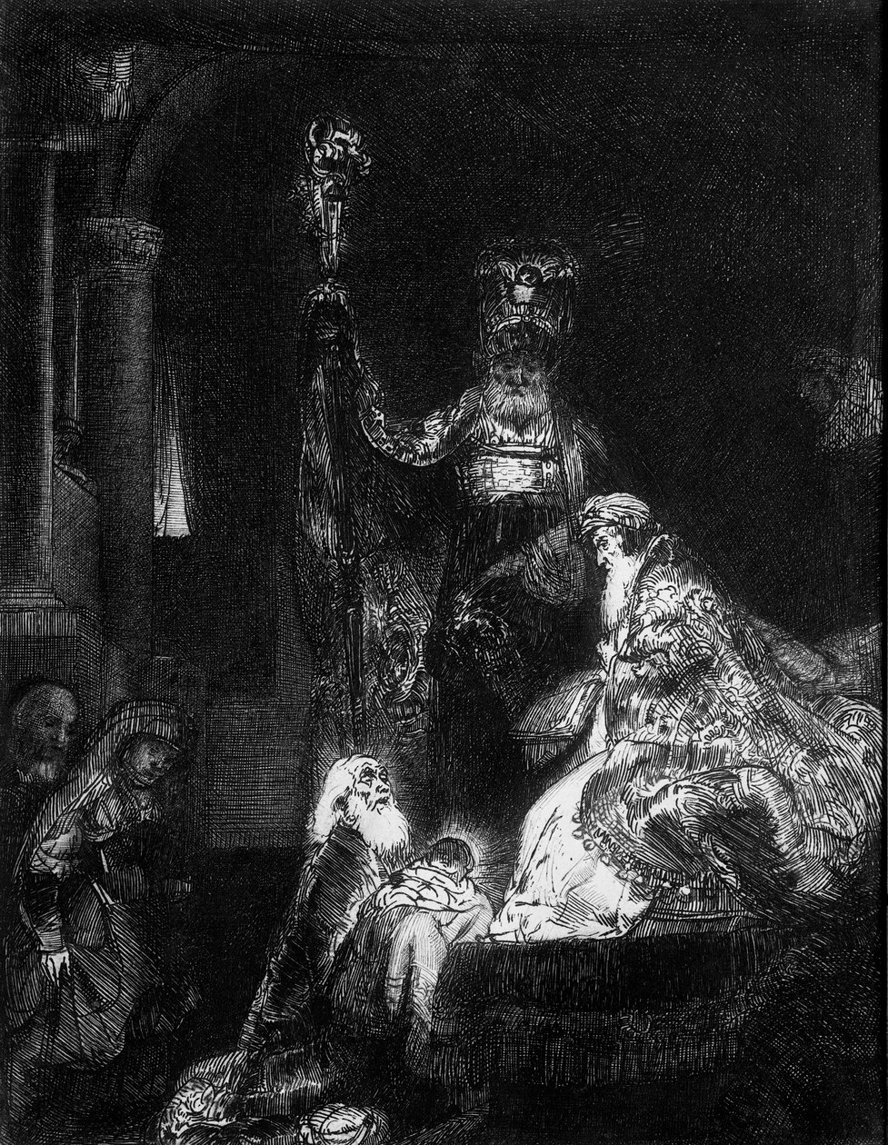 Presentatie in de tempel, 1654 door Rembrandt van Rijn