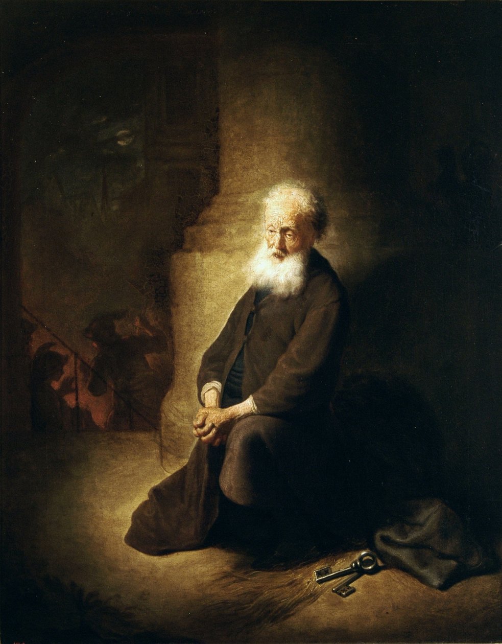 Berouwvolle Sint-Pieter door Rembrandt van Rijn