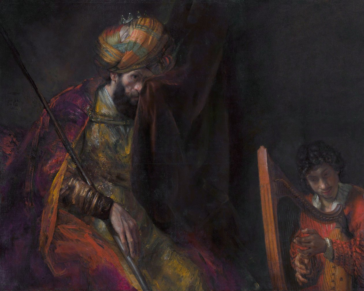 Saul en David door Rembrandt van Rijn