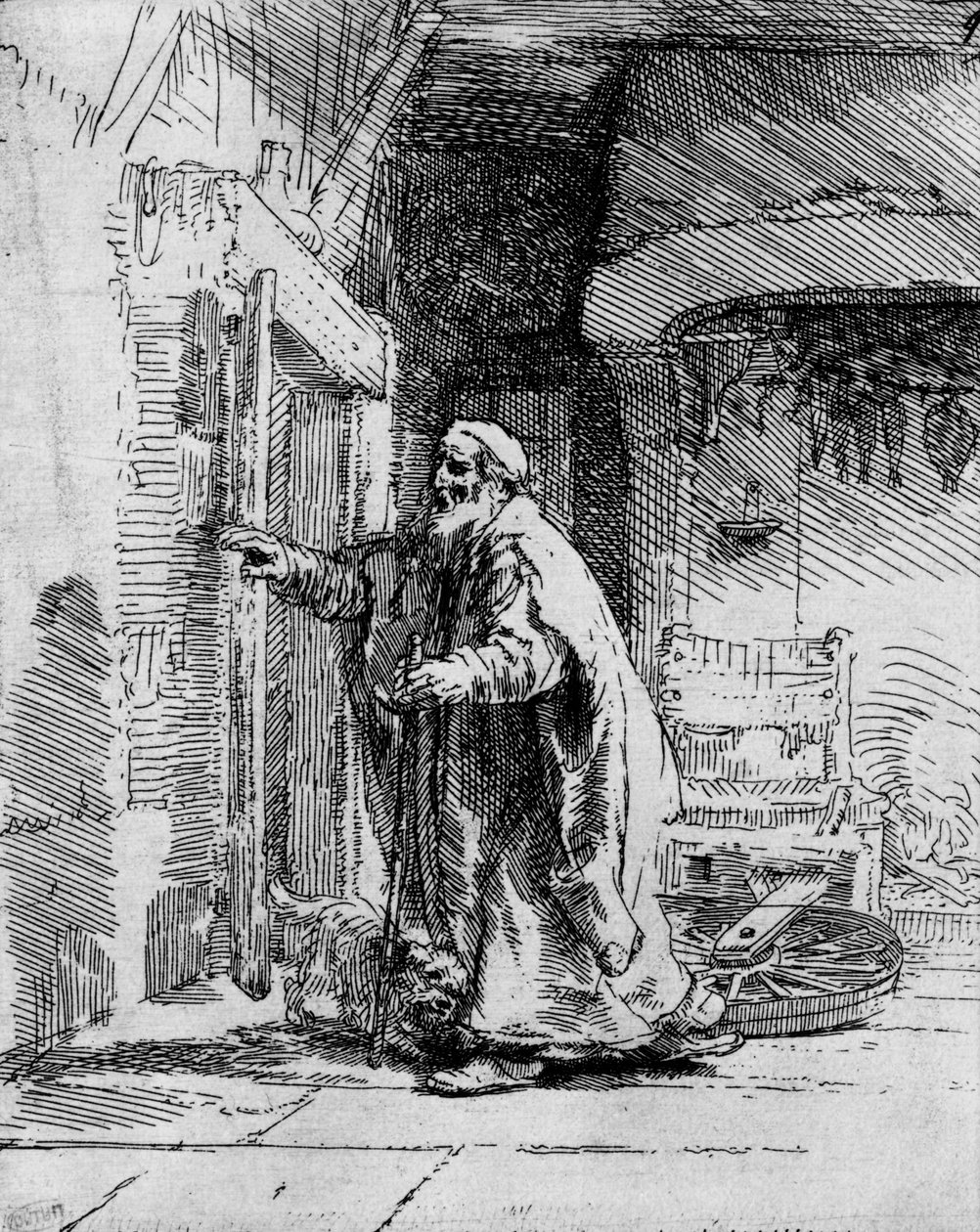 De blinde Tobit, 1651 door Rembrandt van Rijn