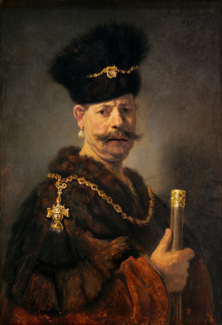 Een Poolse Edelman door Rembrandt van Rijn